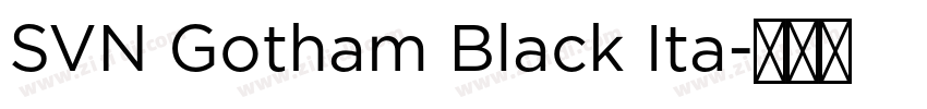 SVN Gotham Black Ita字体转换